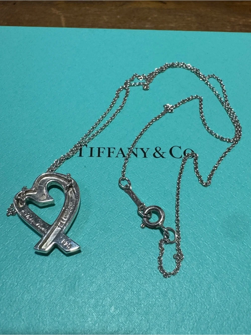 Tiffany & Co. Paloma Picasso Silver Heart Pendant Necklace